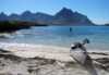 See Vesterålen with kayak on the beach