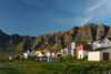 The fishing village Bleik in midnight sun.