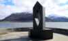 The sculpture ocean eye, in Sortland.