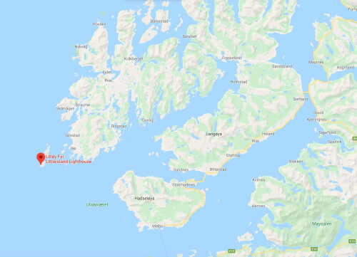 Beliggenhet Litløy Fyr - kart.