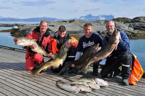Team Offersøy viser frem dagens fangst